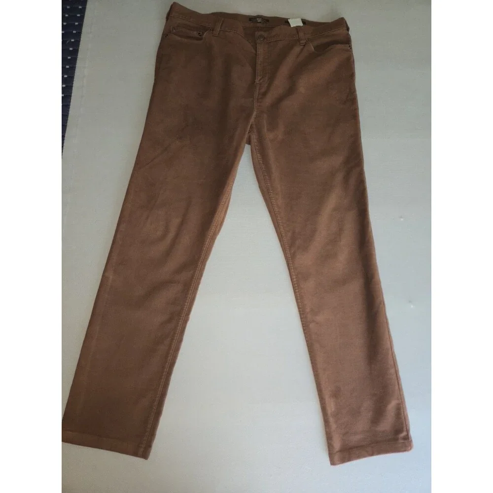 Banana Republic Traveler Pant Mens 38x32 Brown Slim Fit Stretch Chino Pants